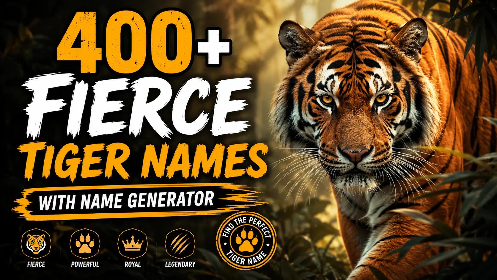 Fierce Tiger Names With Name Generator