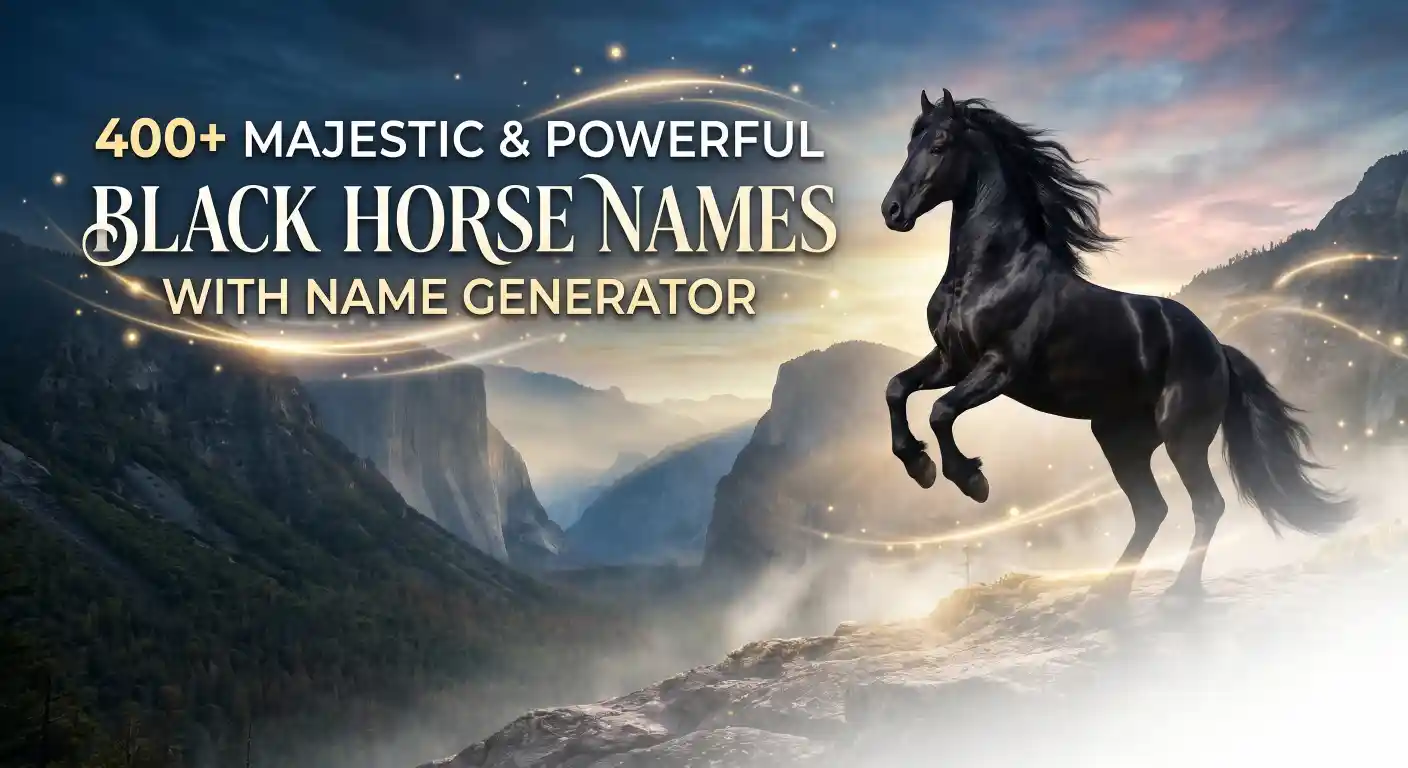 Majestic Black Horse Names With Name Generator