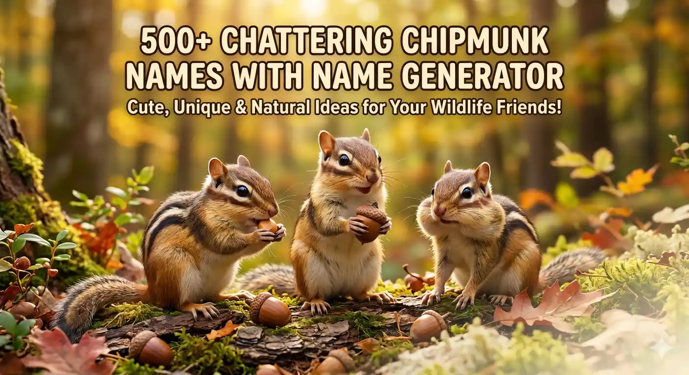 Chipmunk Names With Name Generator
