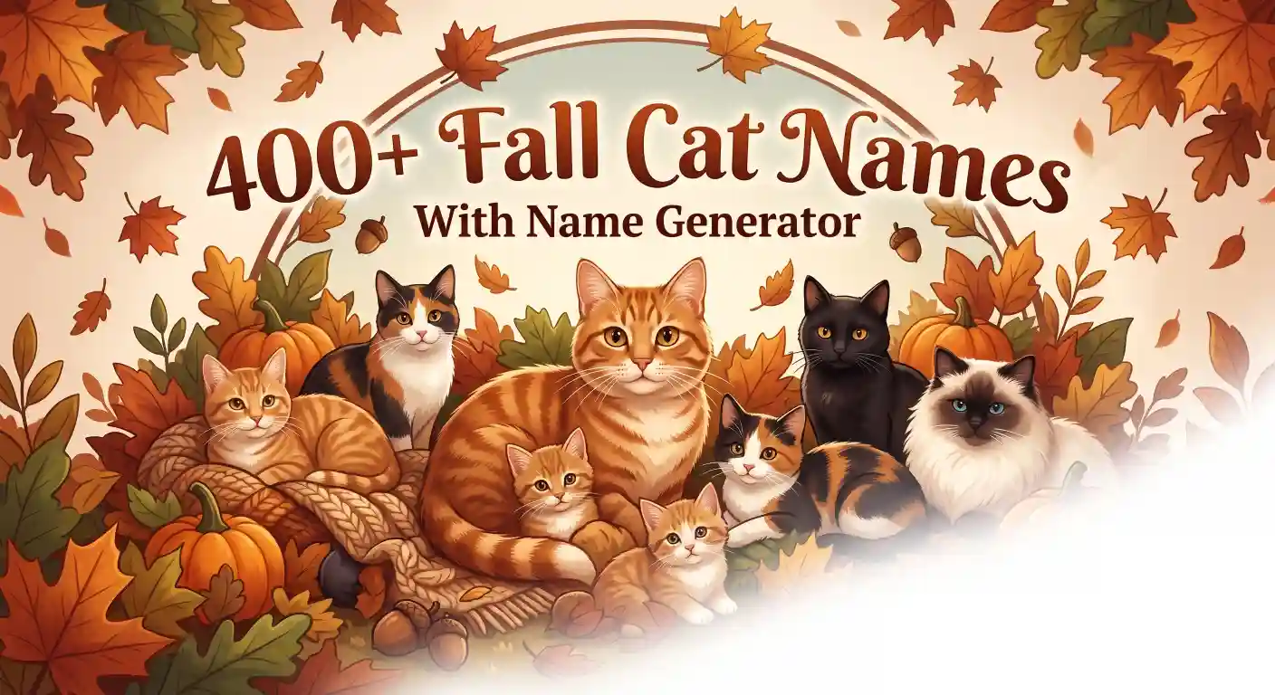 400+ Fall Cat Names With Name Generator