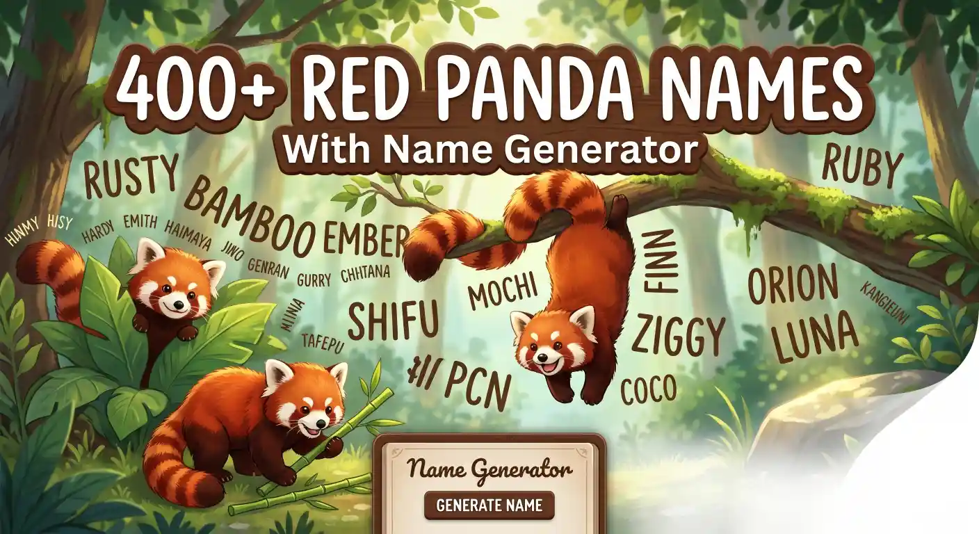 Red Panda Names With Name Generator