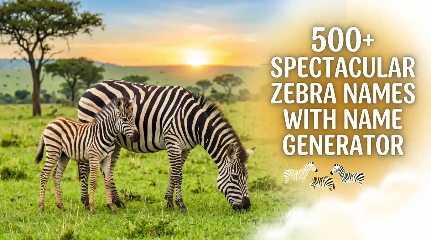 Spectacular Zebra Names With Name Generator