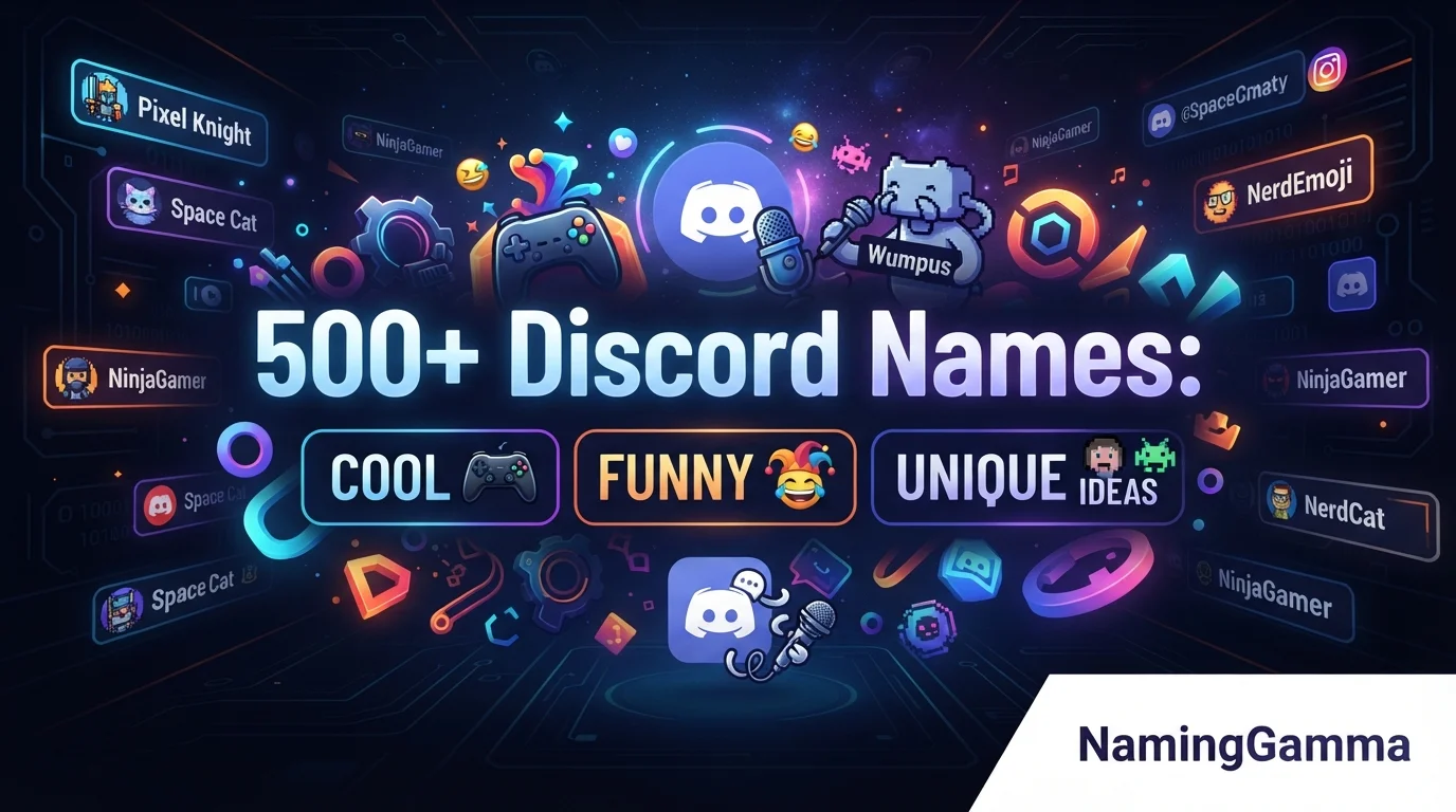 500+ Discord Names: Cool, Funny & Unique Ideas
