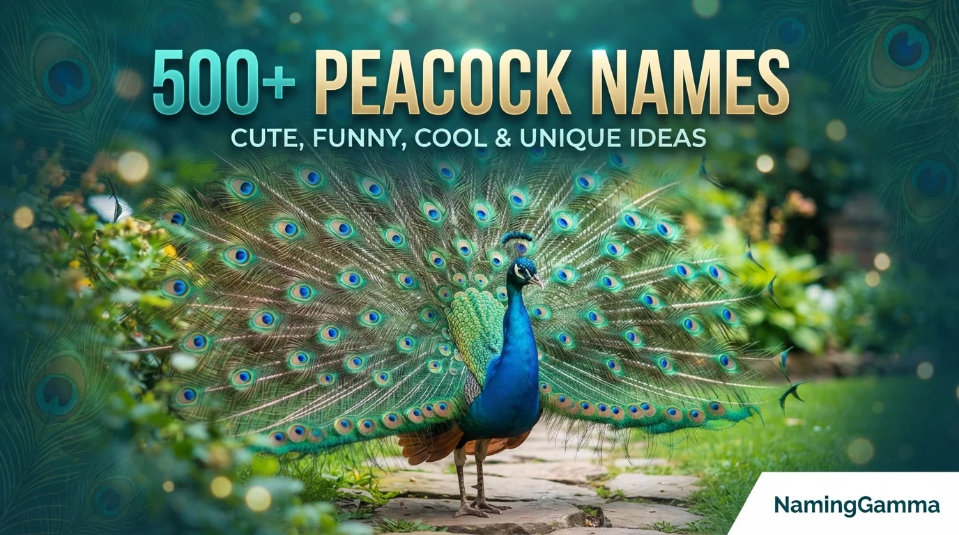 500+ Peacock Names: Cute, Funny, Cool & Unique Ideas