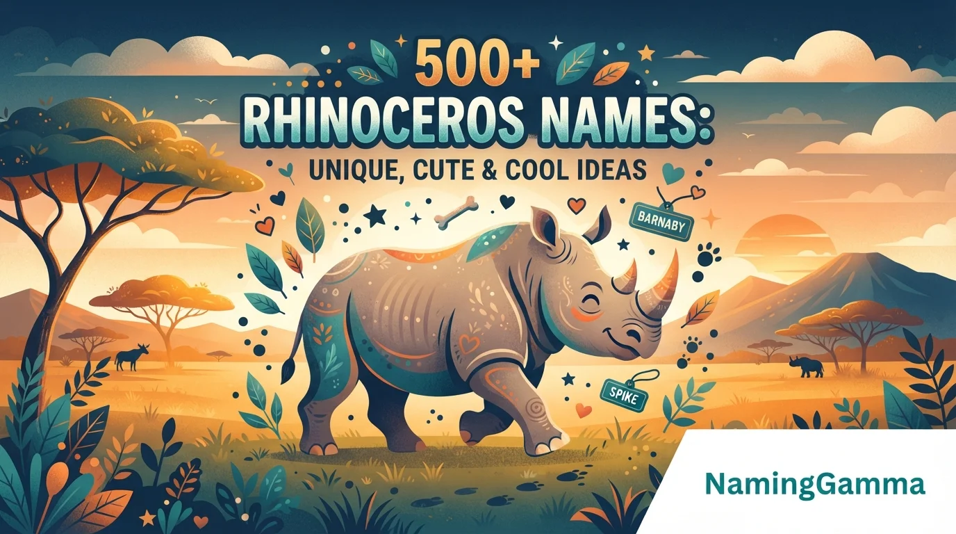 500+ Rhinoceros Names: Unique, Cute & Cool Ideas