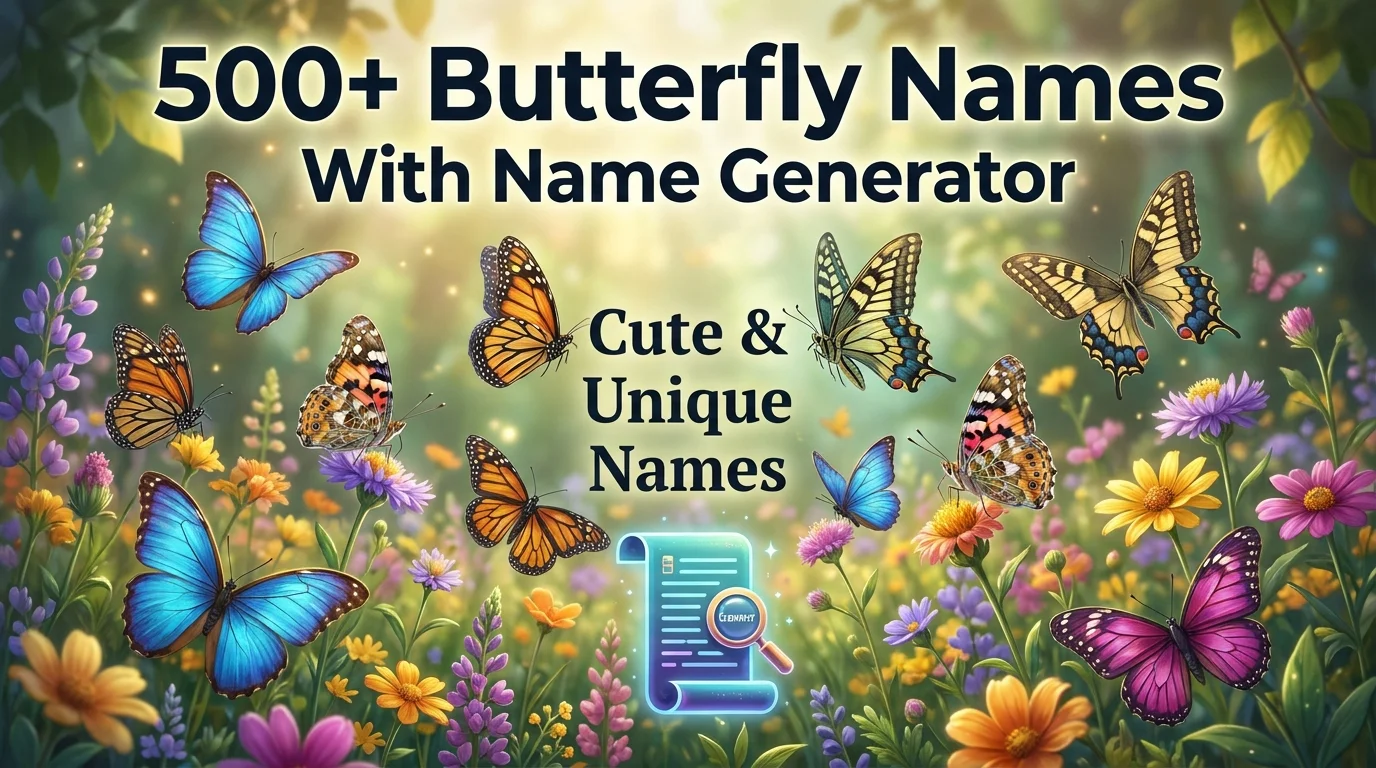 500+ Butterfly Names With Name Generator