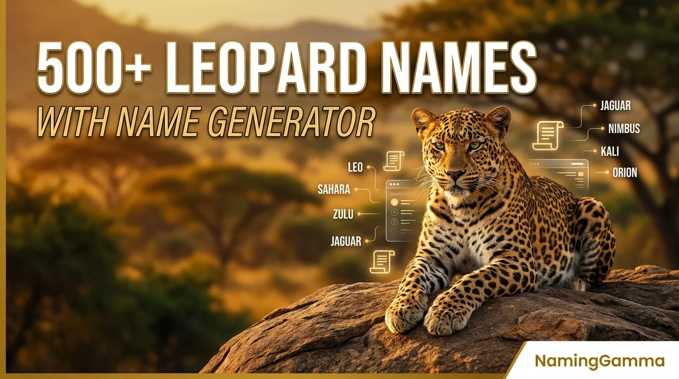 500+ Leopard Names With Name Generator