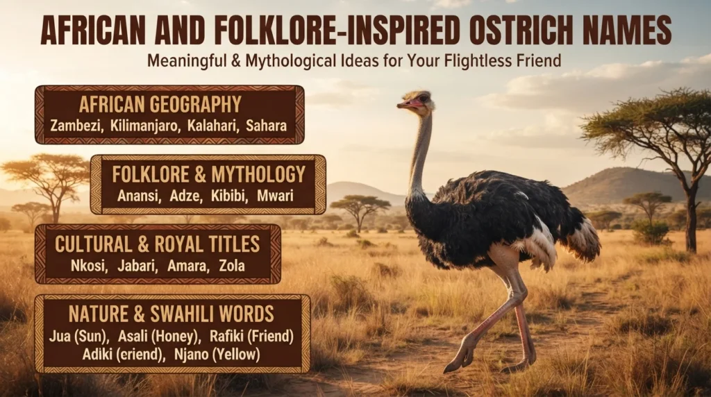 African and Folklore-Inspired Ostrich Names
