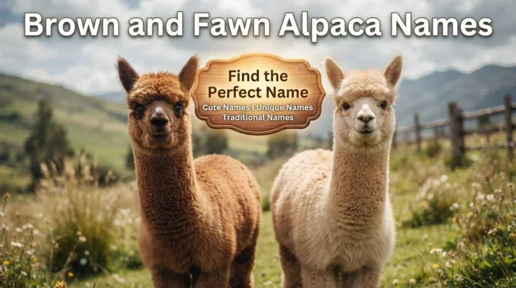 Brown and Fawn Alpaca Names