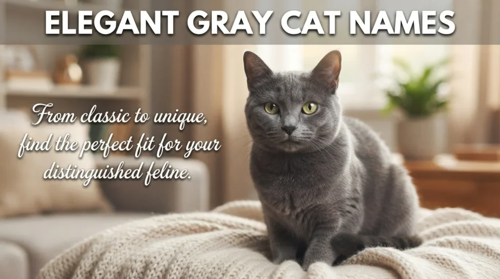 Elegant Gray Cat Names