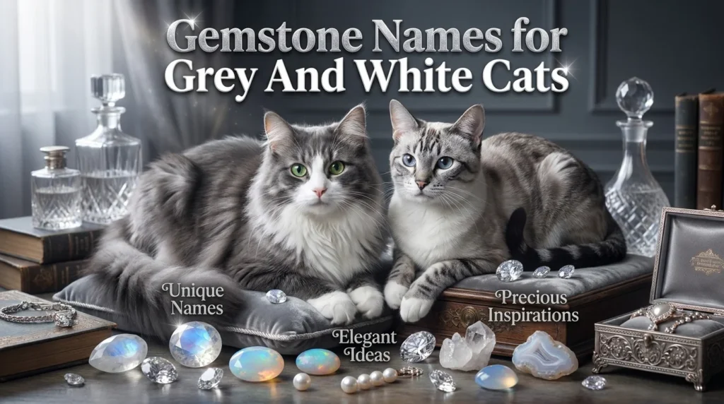 Gemstone Names for Grey And White Cats