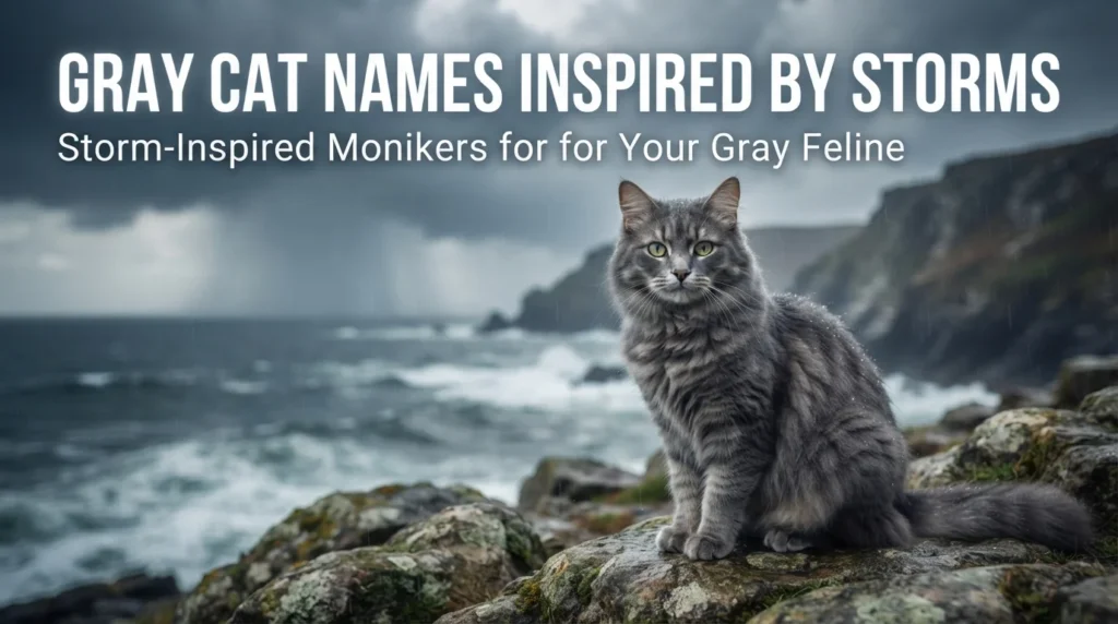 Gray Cat Names Inspired by Storms