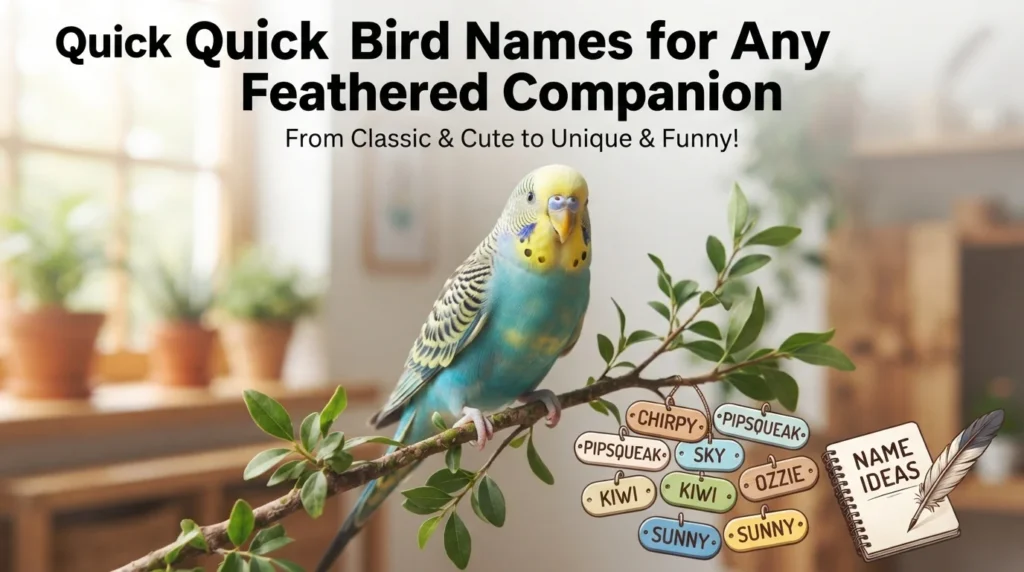 Quick Bird Names for Any Feathered Companion