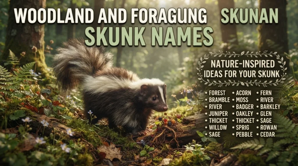 Woodland and Foraging Skunk Names