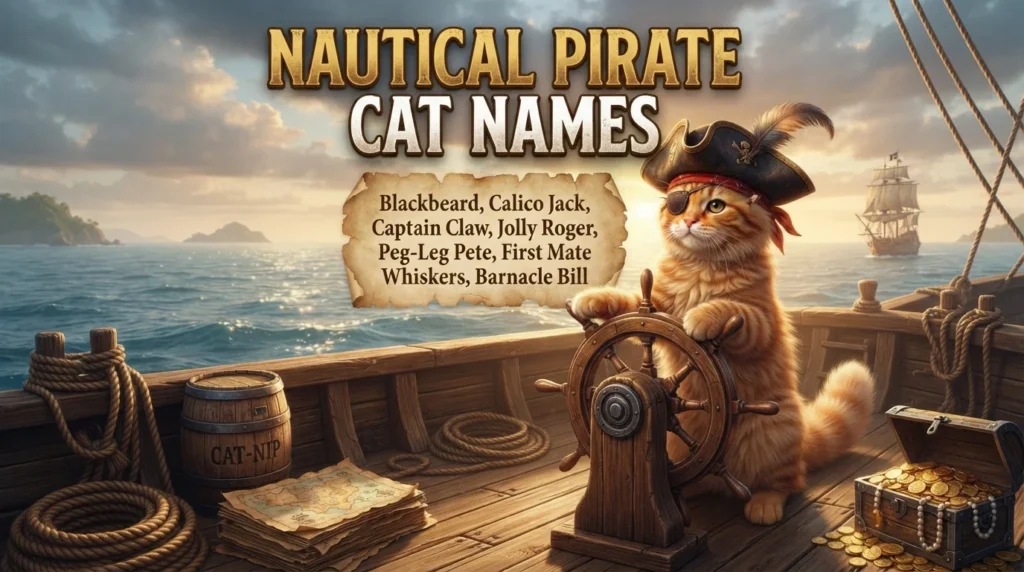 Nautical Pirate Cat Names